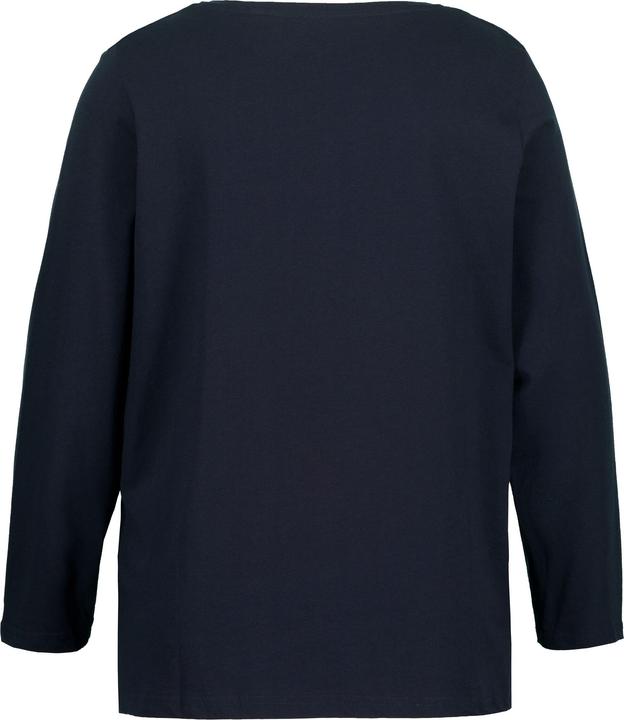Actual product image Ulla Popken Basic Long Sleeve Round Neck Henley Tee (54)