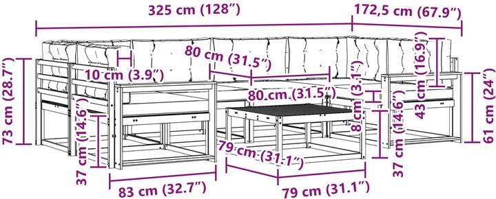 Produktbild vidaXL Outdoor-Sofagarnitur