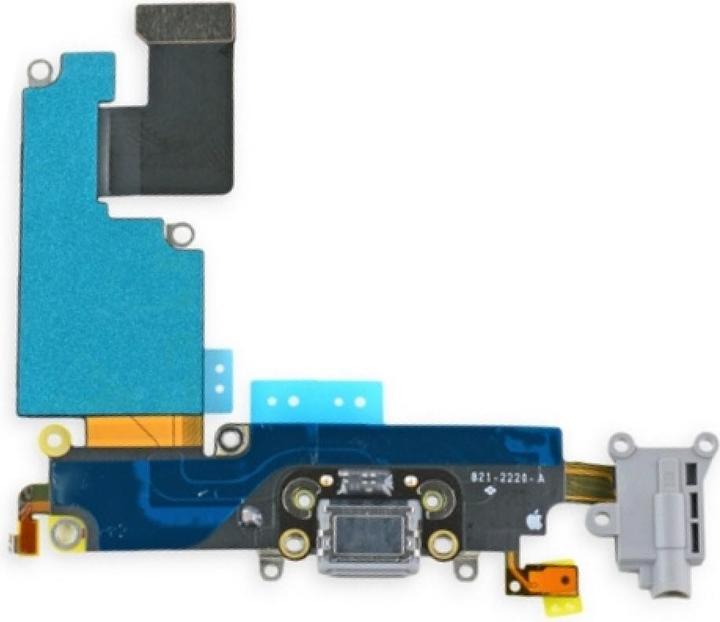 Actual product image Foxconn iPhone 6 Plus Lightning Dock Connector Audioflex Microphone grey black (Apple iPhone 6 Plus)