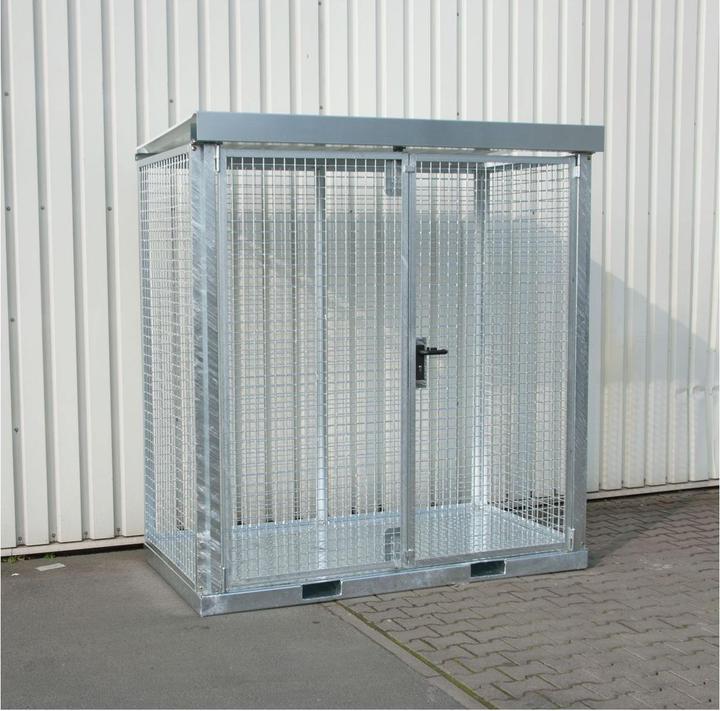 Produktbild eurokraft pro Gasflaschencontainer, montiert