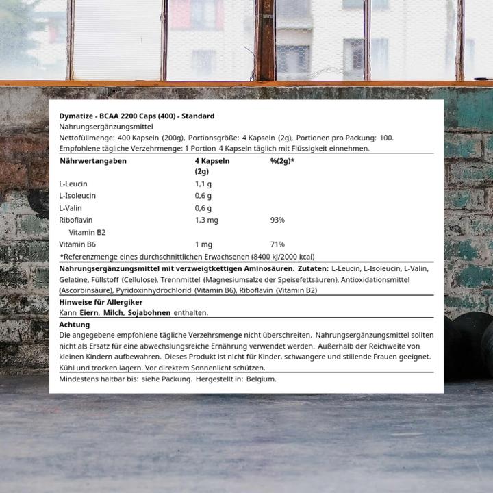 Produktbild Dymatize Bcaa 2200 (1 Stück, Kapseln, 288 g)