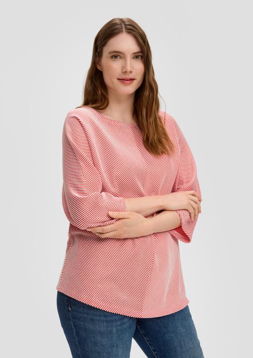 Actual product image S.Oliver T-Shirt Shirt mit Streifenstruktur (44)