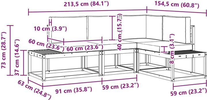 Produktbild vidaXL Outdoor-Sofa