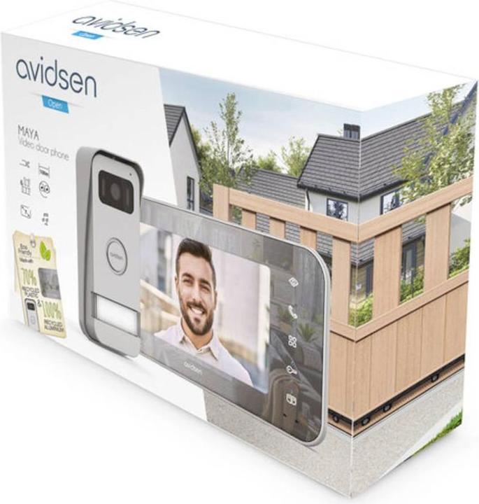 Produktbild Avidsen MAYA Video-Türsprechanlage Kabelgebunden Komplett-Set Aluminium (Kabelgebunden)