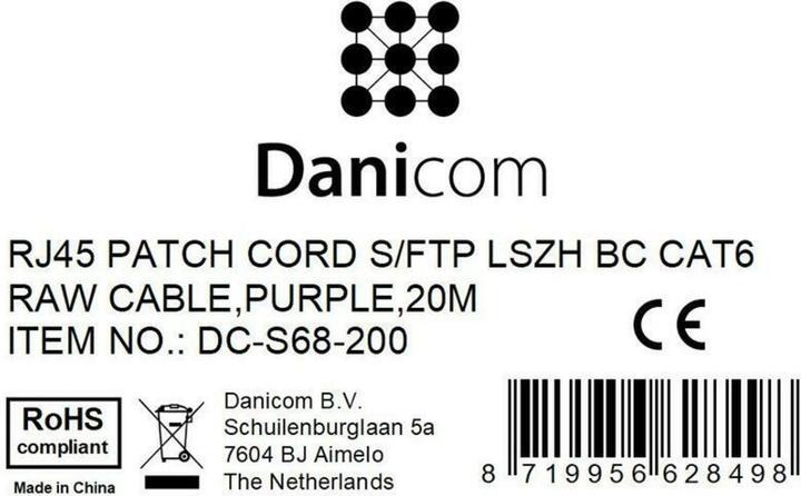 Produktbild Dsit CAT 6 Netzwerkkabel LSOH (S/FTP, CAT6, 20 m)