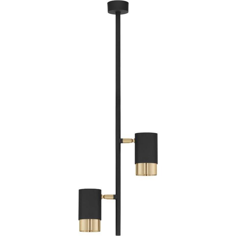 Nova Luce, Pendelleuchte, PONGO Pendelleuchte GU10 2-fach Schwarz 62,7x5,9cm dimmbar 9010220