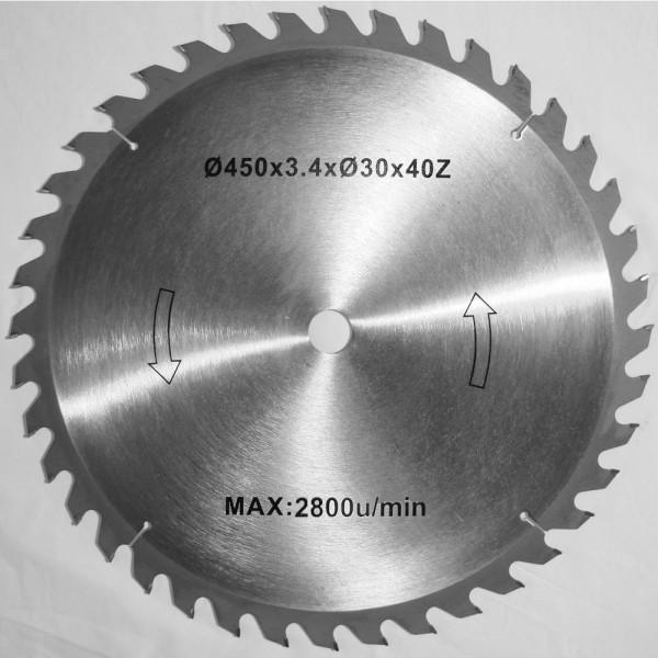 Immagine prodotto Crossfer - Qualitäts HM-Sägeblatt Holz-Grobschnitt 450 mm