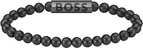 Produktbild Hugo Boss Black bracelet with beads Sphere 1580659 - Length: 19 cm (19 cm, Edelstahl mit schwarzer Ionenbeschichtung und vergoldeten Akzenten)