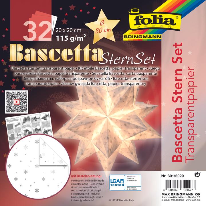 Produktbild Folia Bascetta-Stern (115 g/m², 32 x)