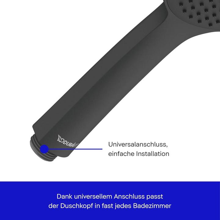 Produktbild Duravit Brauseset schwarz matt (1 Strahlart, 15 l/min)