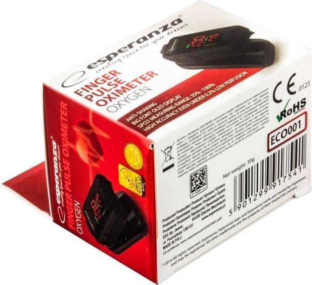 Actual product image Esperanza ECO001 pulse oxymeters