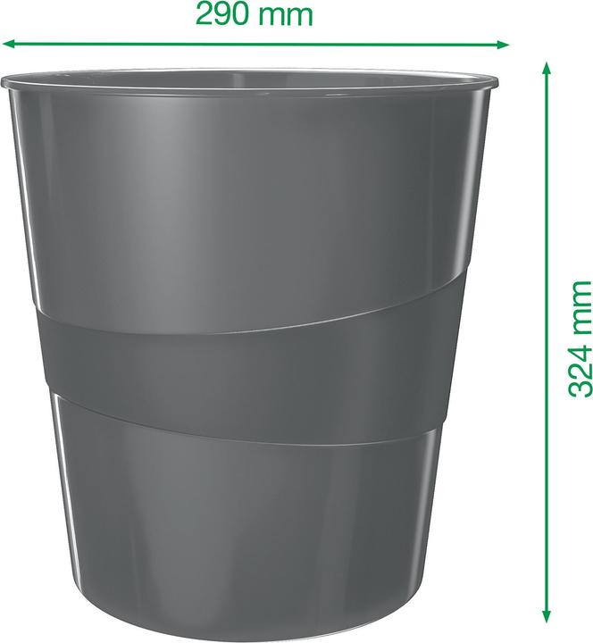 Produktbild Leitz Papierkorb WOW 15l rot metallic (15 l)