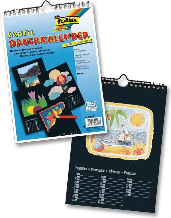 Folia Dauerkalender (A4, Harter Einband, Deutsch)