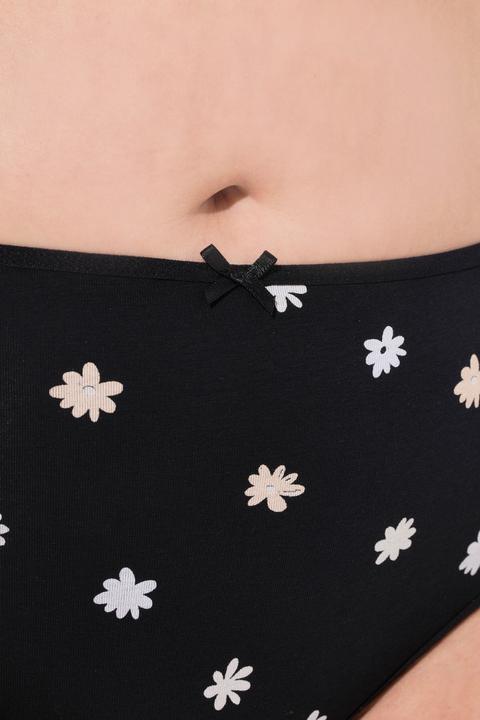 Produktbild Ulla Popken Midislips, 5er-Pack, Blumen / einfarbig (68, 5er Pack)