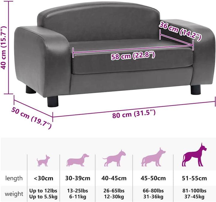 Produktbild vidaXL Hundesofa (Hund)
