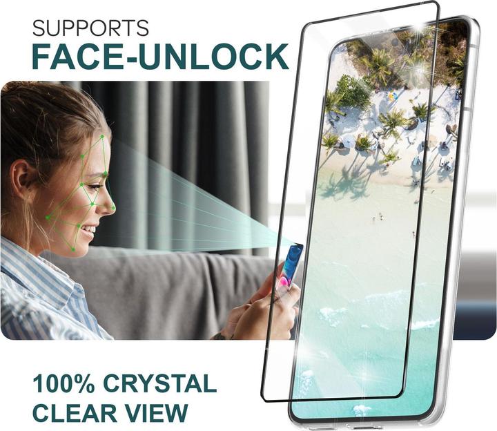 Produktbild Nalia 2x Schutzglas & 1x Applikator (2 Stück, Samsung Galaxy S21)