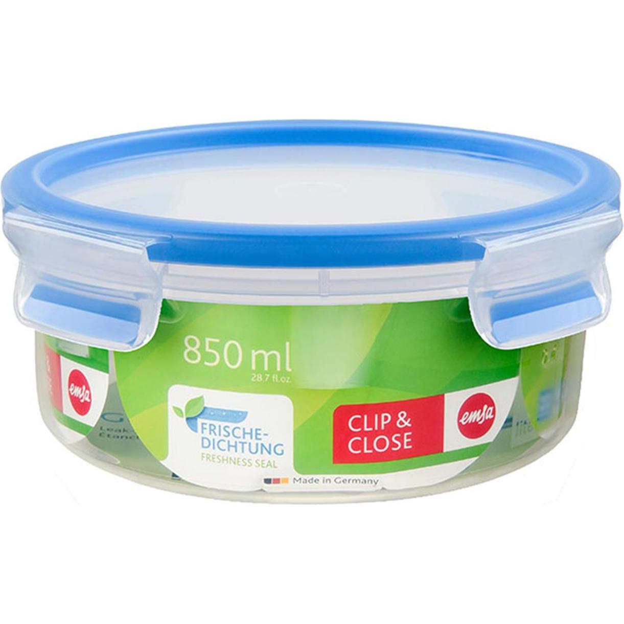 Emsa Clip & Close, Vorratsbehälter, Blau, Transparent
