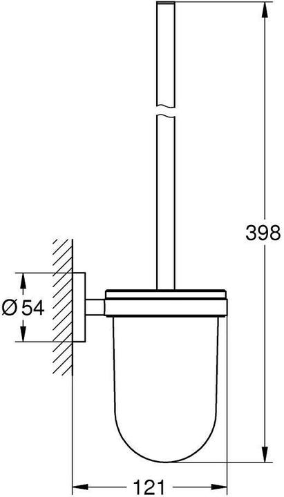 Produktbild Grohe Start QuickFix Toilettenbürstengarnitur, klebbar, chrom