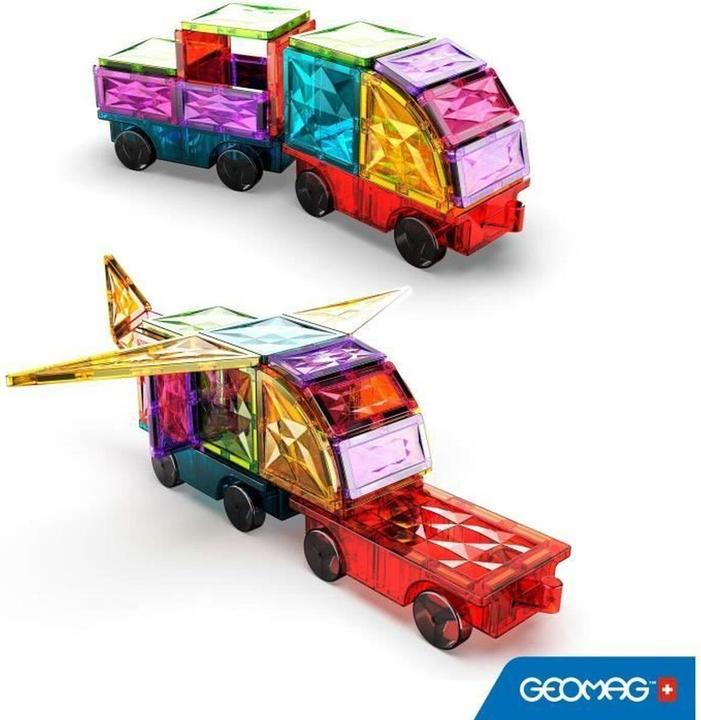 Productafbeelding Geomag Magnetic Tiles Gems Vehicles