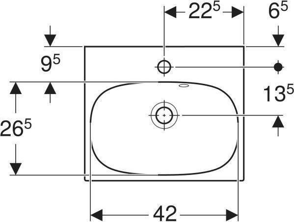Image du produit Geberit Keramag / Lave-mains Acanto 45 cm blanc 500636012 (380 mm, 450 mm)