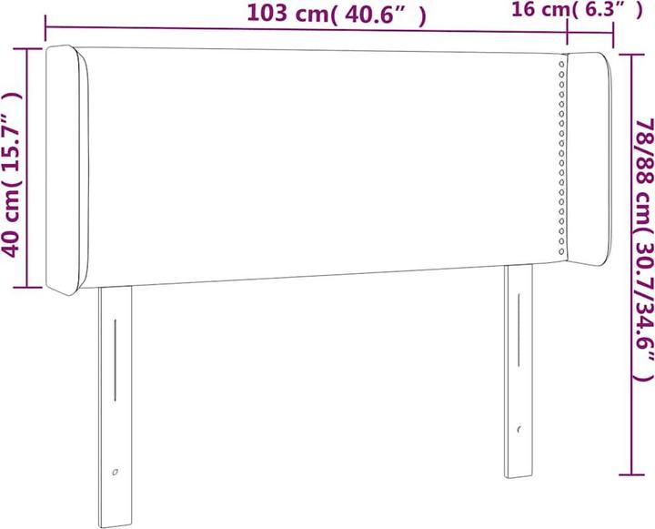 Image du produit vidaXL LED Kopfteil (103 x 16 x 88 cm)