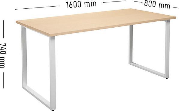 Image du produit kaiserkraft Table polyvalente DUO-O (160 x 80 x 74 cm)