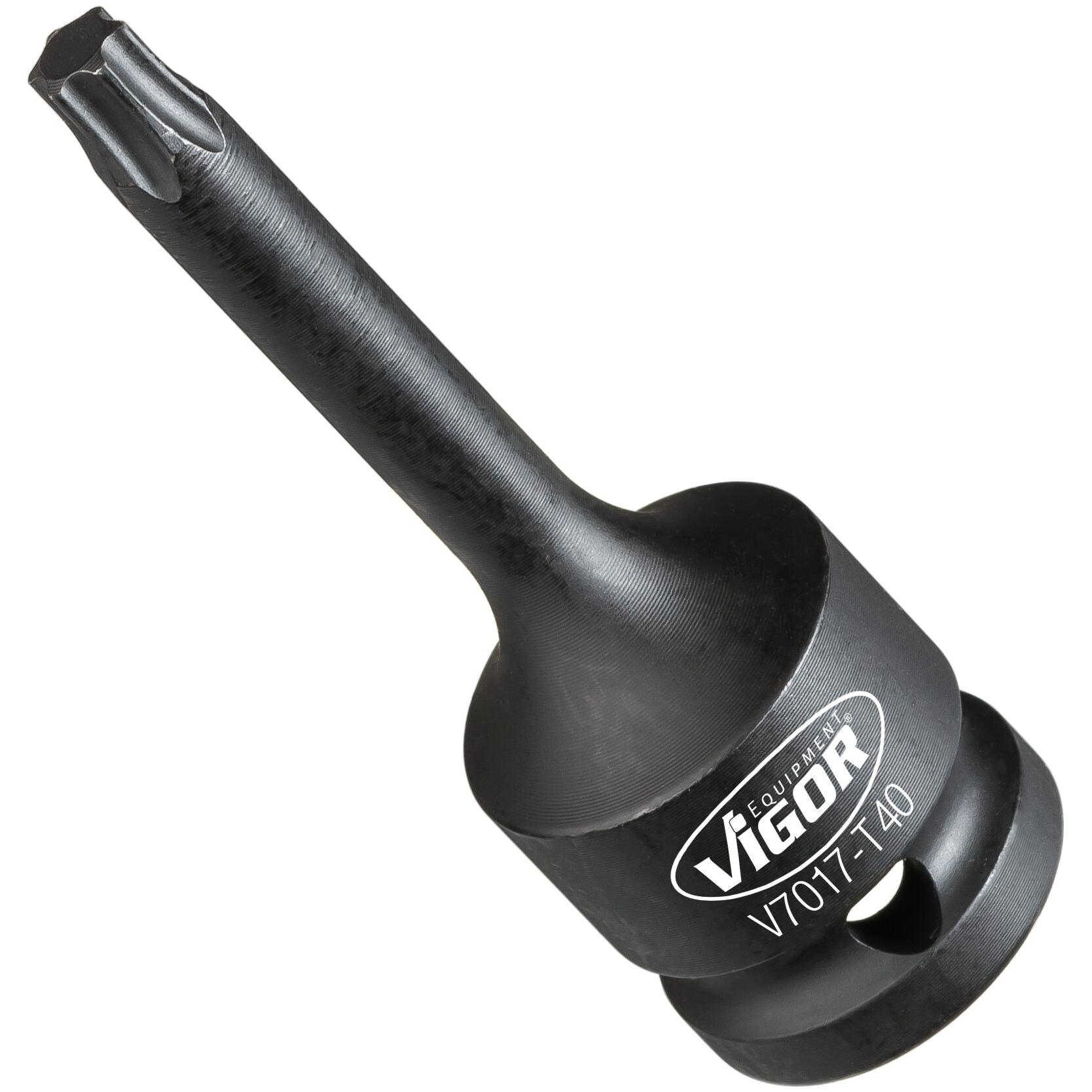 Vigor, Steckschlüssel + Stecknuss, 1/2" TORX-SCHLAGSCHR.DREHER-EINSATZ T40
