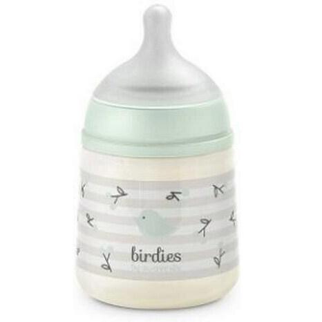 Suavinex, Biberon, Schoppen Birdies 150ml - Sauger SXPro S - grün (150 ml)