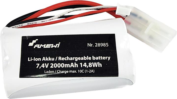 Actual product image Amewi Li-Ion battery 2S 7.4V 2000mAh Tamiya plug (7.40 V, 2000 mAh)