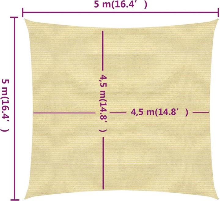 Image du produit vidaXL Sonnensegel (500 x 500 cm)
