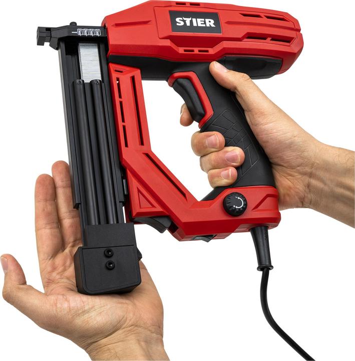 Productafbeelding Stier Elektro-Kombi-Tacker TK-18 230 V mit 400 Nägeln und Klammern