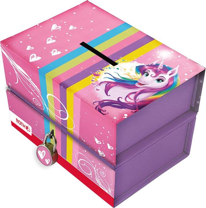 Actual product image Roth Money Box 2 Boxes 2 Compartments Unicorn Portait