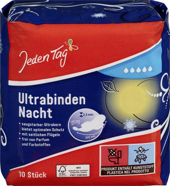 Produktbild Jeden Tag Ultrabinden Nacht Plus
