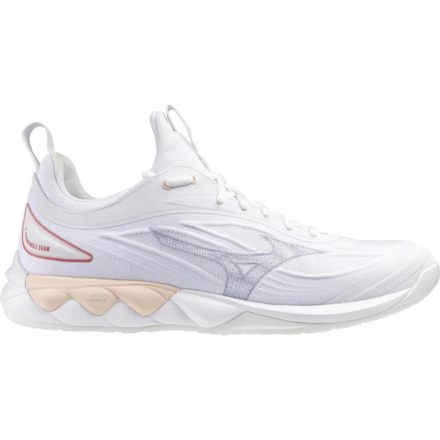 Mizuno, Damen, Hallenschuhe, Wave Luminous 3 (40.5), Weiss