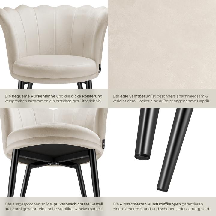 Produktbild tectake Sessel Stella, dicke Polsterung, 67x64x76cm