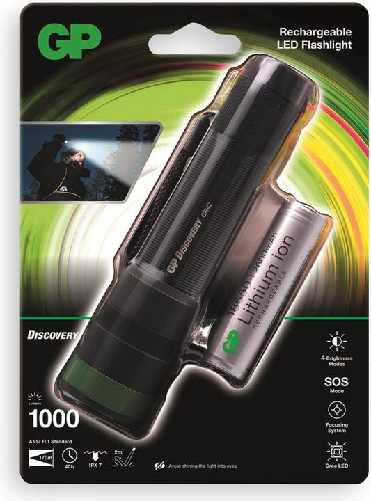Image du produit GP Discovery Lampe de poche CR42, rechargeable (1000 lm)