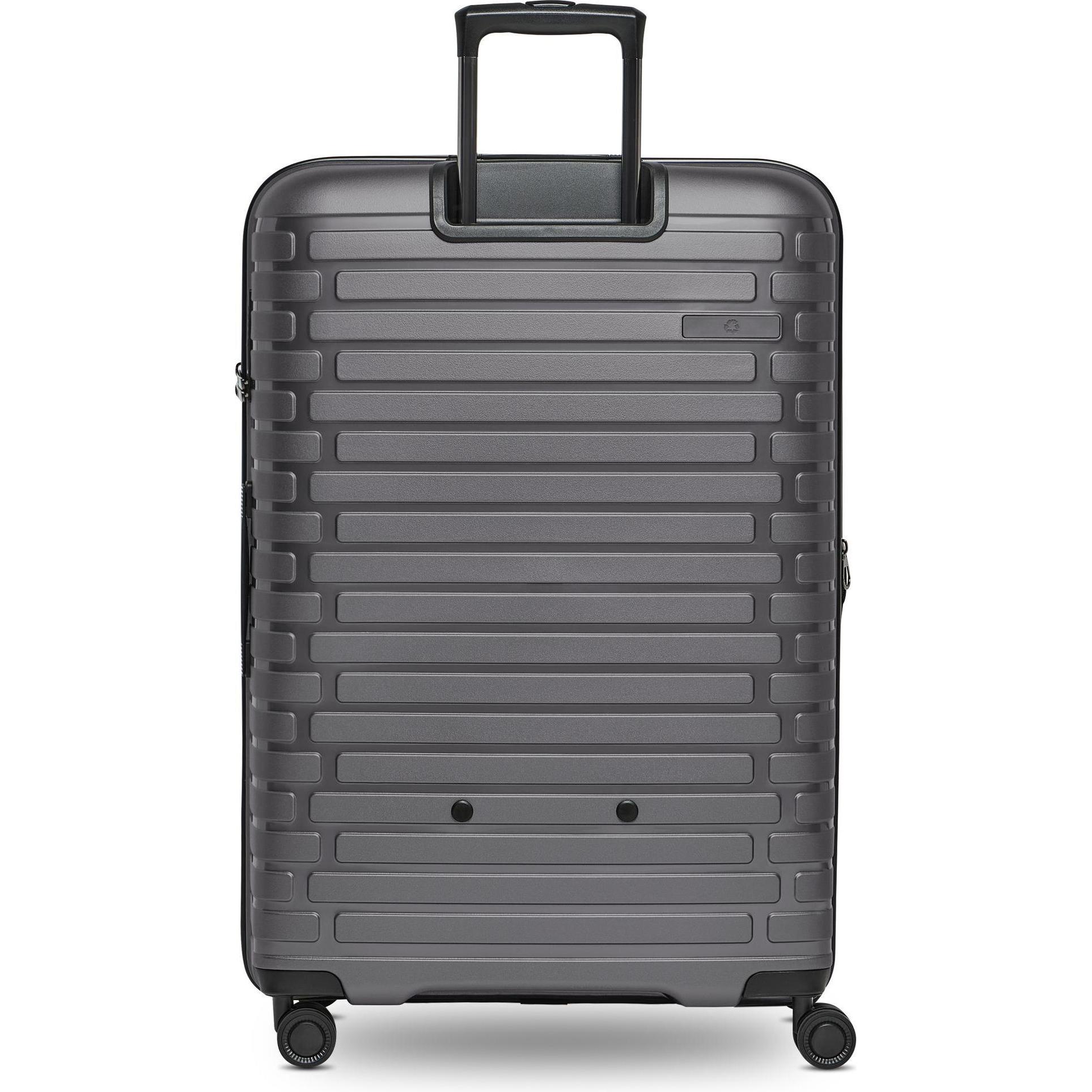 Pactastic, Koffer, Collection 04 THE LARGE + 4 Rollen Trolley L 75 cm mit Dehnfalte, Grau, (109 l, L (90 - 115l))
