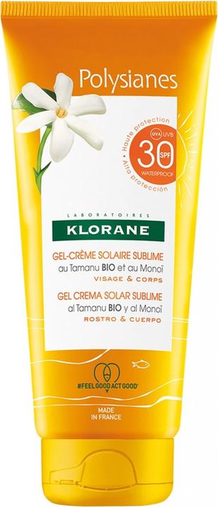 Actual product image Klorane Monoï & Tamanu (Suntan cream, SPF 30, 200 ml, 200 g)