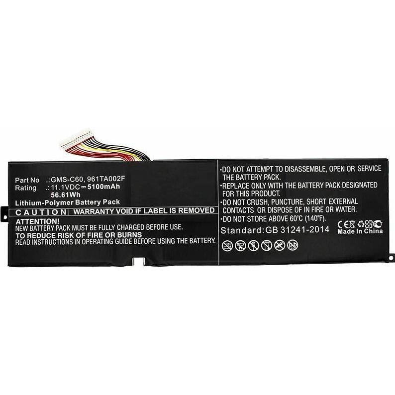CoreParts Laptop Battery for Razer (5100 mAh), Notebook Akku, Schwarz