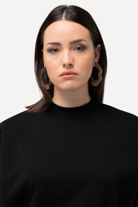 Produktbild Ulla Popken Sweatshirt, Popeline-Einsatz, Rundhals, Fledermaus-Langarm (56)