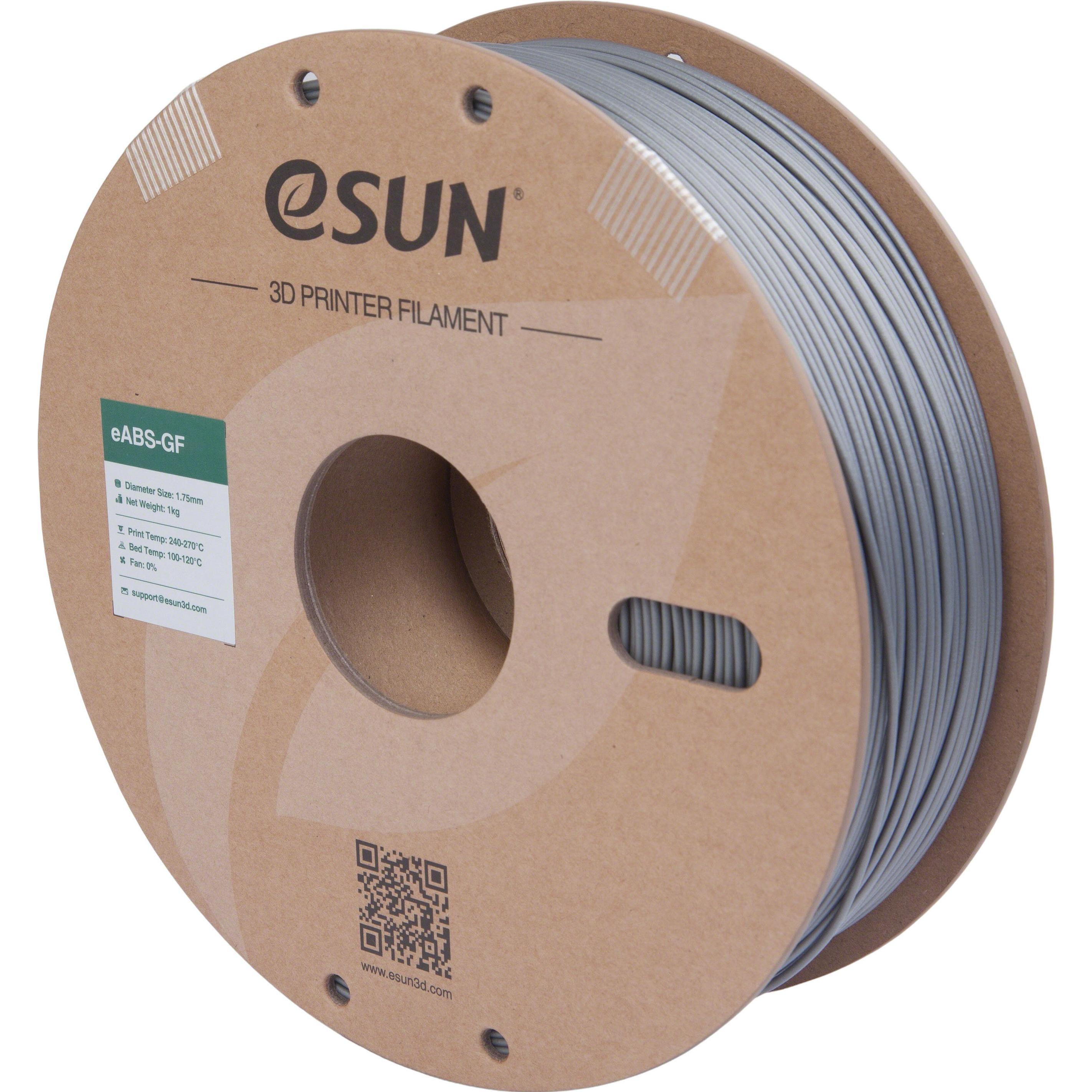 eSUN EABS-GF 1,75mm SILVER 1kg (ABS, 1.75 mm, 1000 g, Silber), 3D Filament, Silber