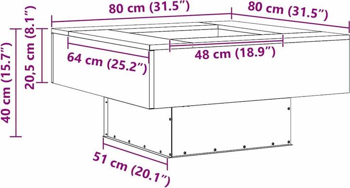 Image du produit vidaXL Foyer (80 cm)
