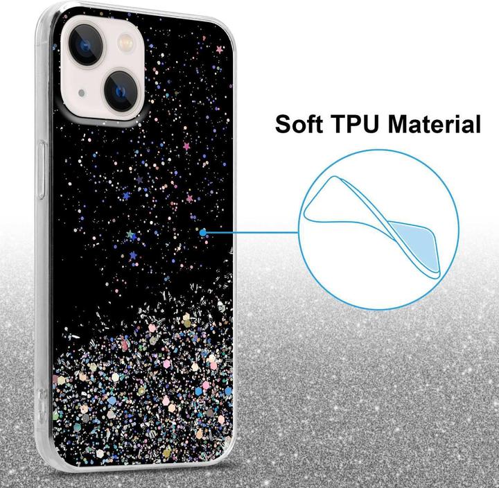 Produktbild Cadorabo Hülle für Apple iPhone 14 im TPU funkelnder Glitter Style (Apple iPhone 14)