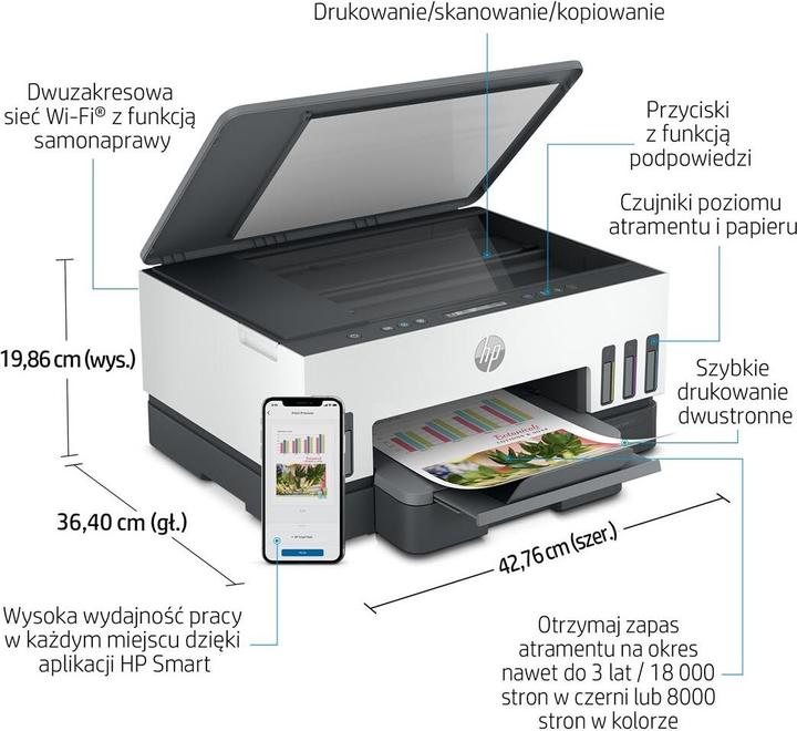 Actual product image HP Smart Tank 720 Thermal Inkjet DPI per minute WLAN (Thermal printing, Colour)
