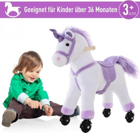 Produktbild Homcom Reitpferd auf Rollen Spielpferd
