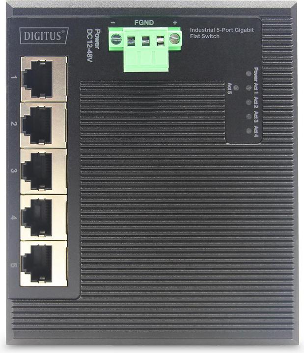 Produktbild Digitus Industrie Gigabit Flat Switch, 5-Port (5 Ports)