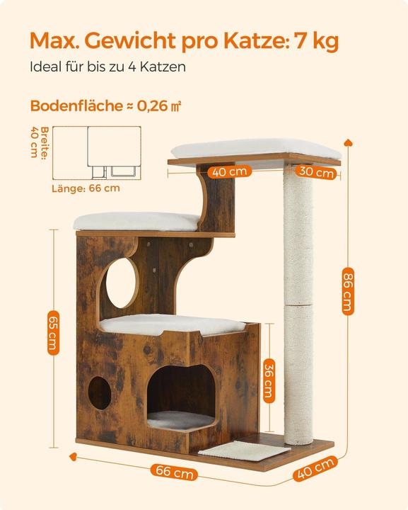 Image du produit Feandrea Sila (86 cm, Noir, Marron rustique)