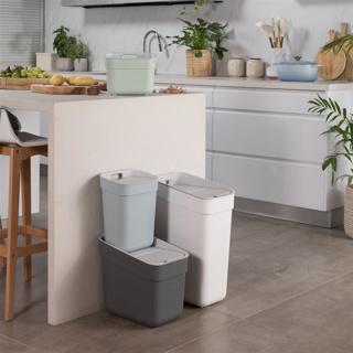 Actual product image Curver Kosz Do Segregacji śmieci 10l /Ciemny Szary/ Jasny Szary (10 l)