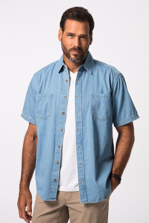 Immagine prodotto JP1880 Denimhemd, Denim, Halbarm, Modern Fit Passform, Kent Kragen, bis Gr. 8XL (XXL)