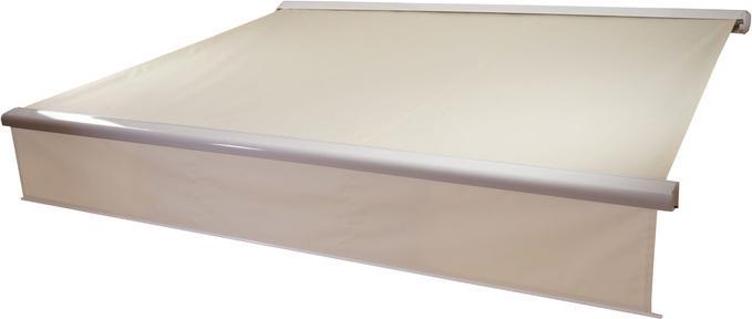 Produktbild Mendler Elektrische Kassetten-Markise, Vollkassette, 5x3m ausfahrbarer Volant Acryl Creme - 19591 (5 m)